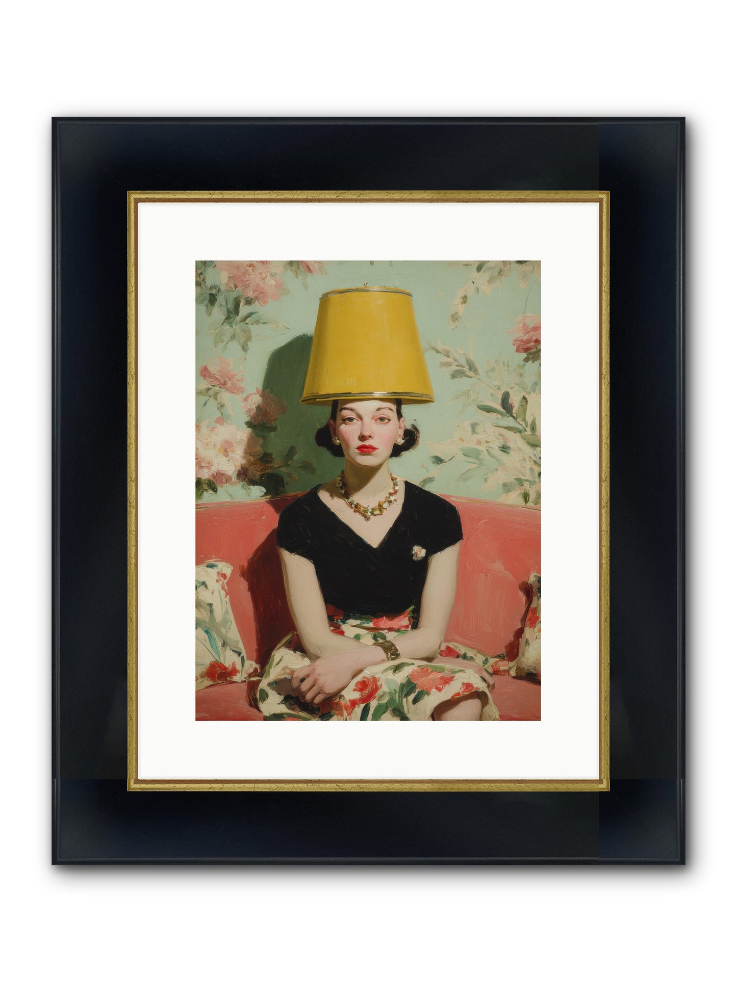 The Velvet Archive Framed Print - Wide Black w/Gold 12x16