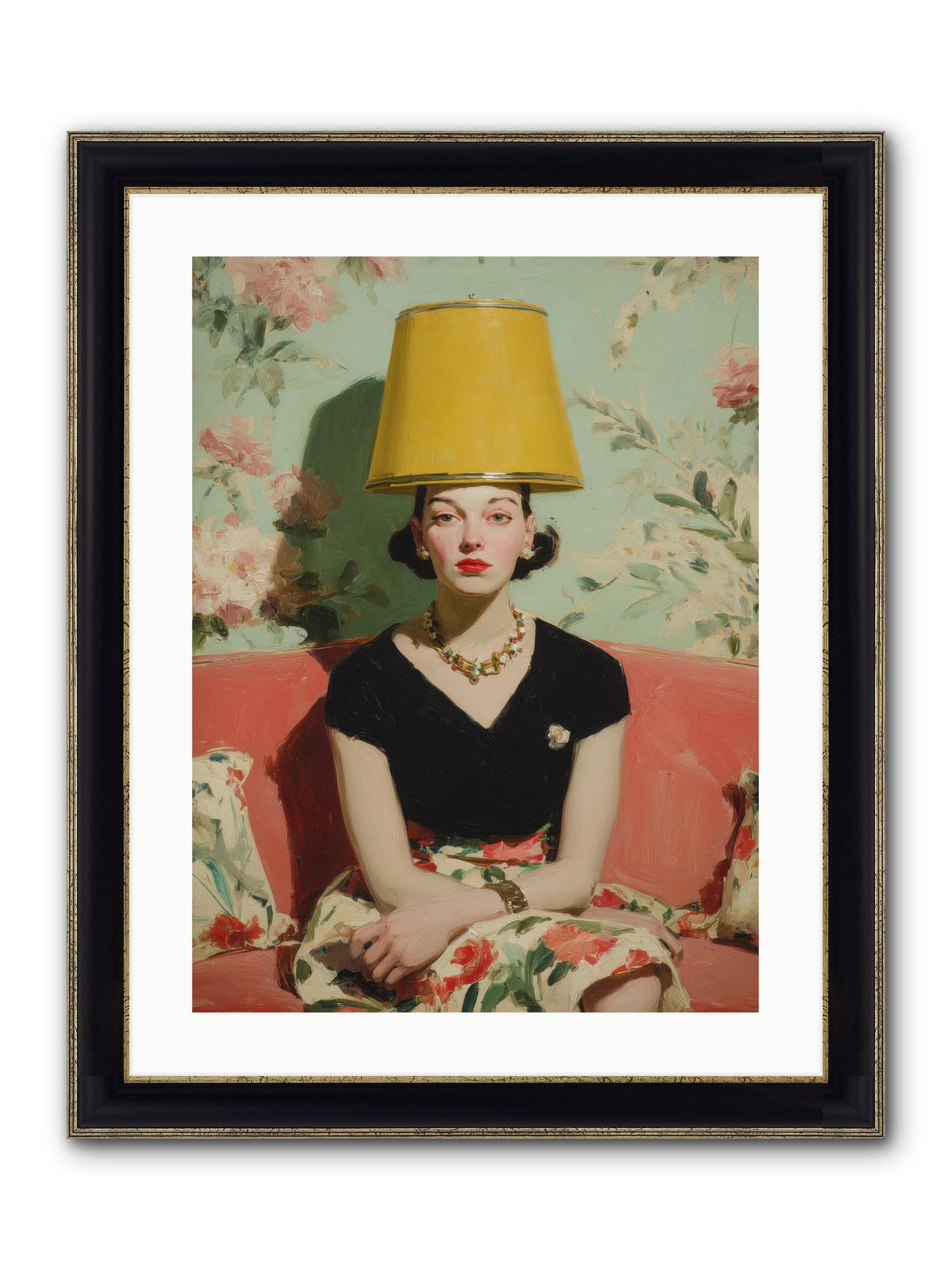 The Velvet Archive Framed Print - Black & Gold 18x24
