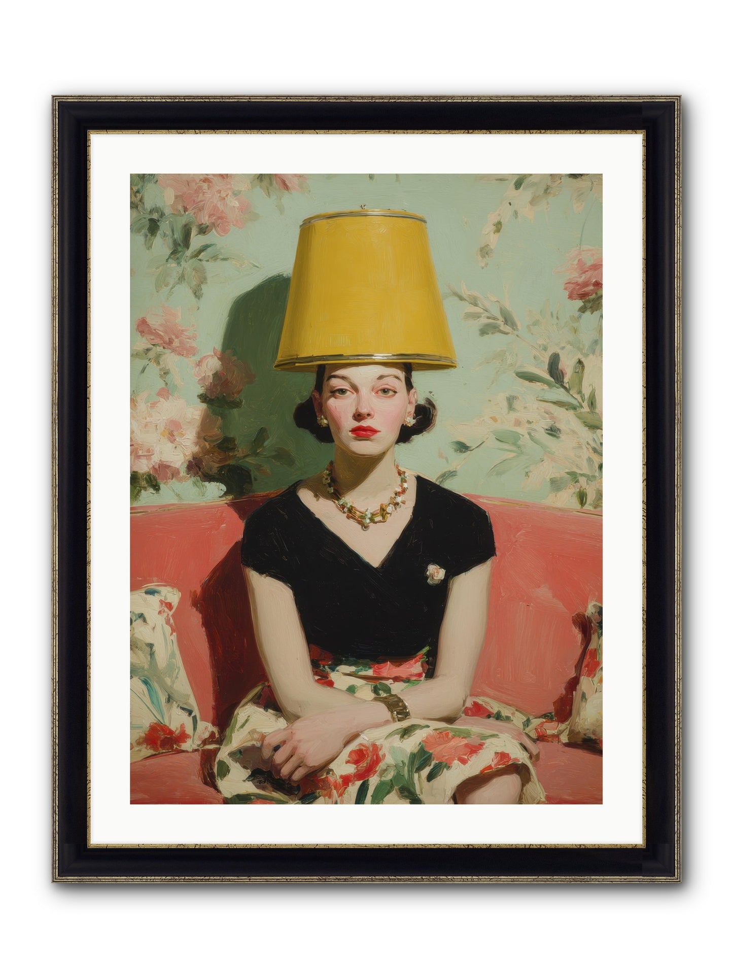 The Velvet Archive Framed Print - Black & Gold 24x32