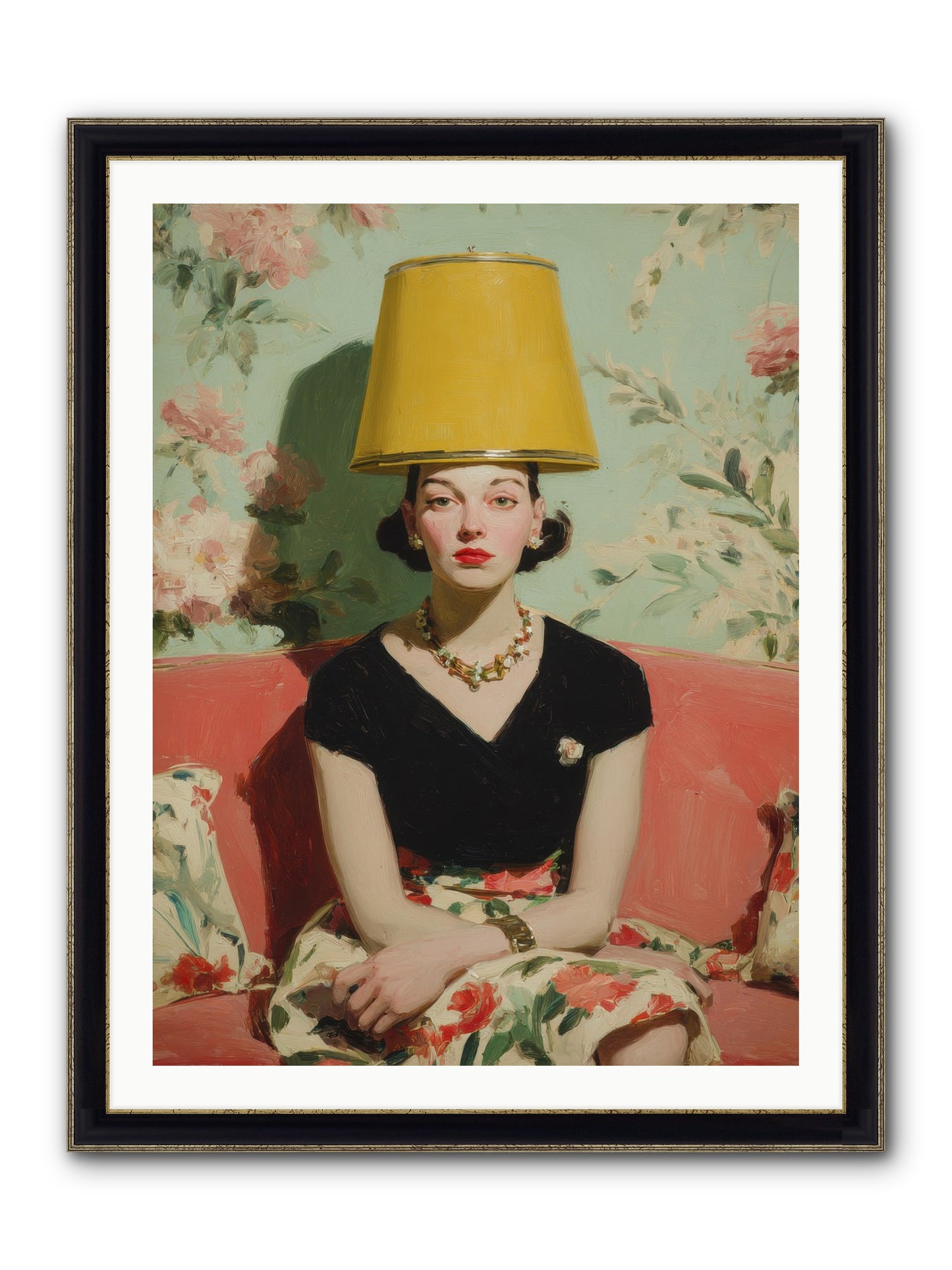 The Velvet Archive Framed Print - Black & Gold 30x40