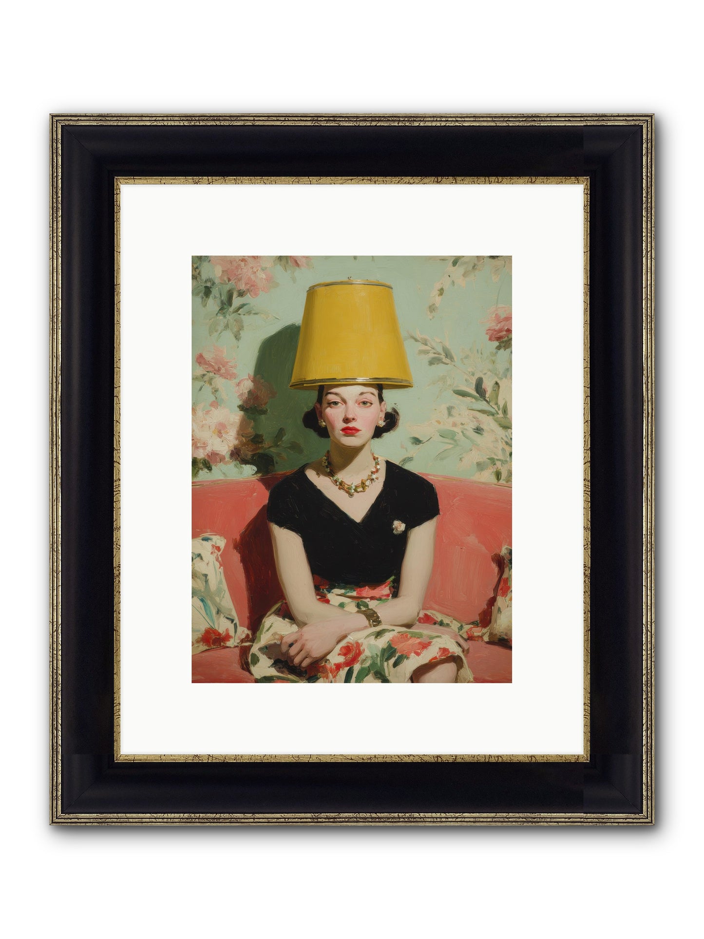 The Velvet Archive Framed Print - Black & Gold 9x12