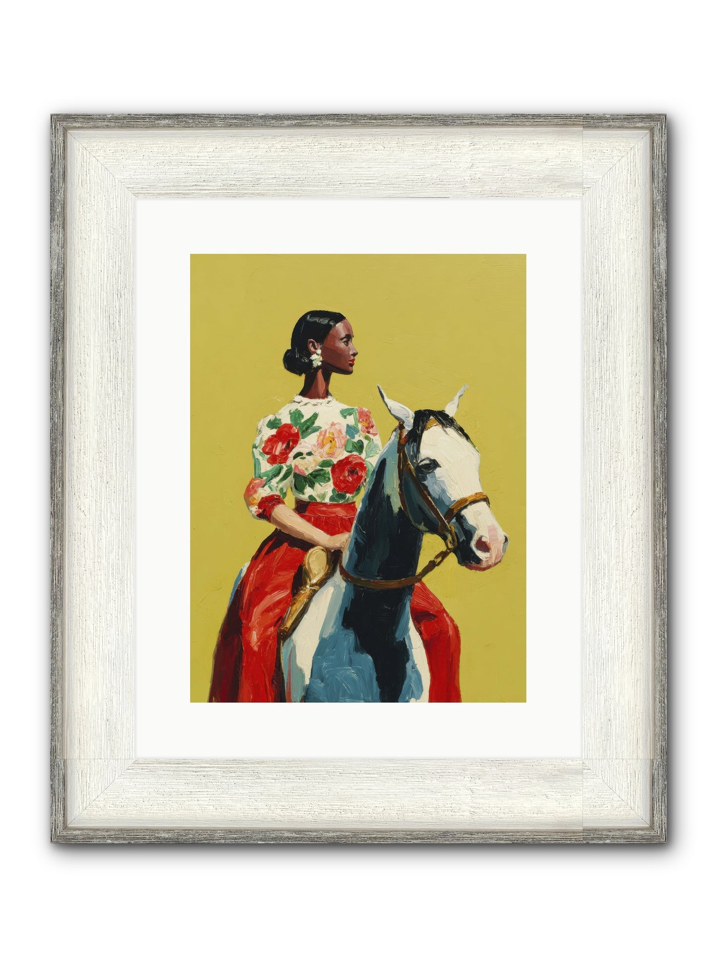 The Velvet Knowing Framed Print - Driftwood White 12x16