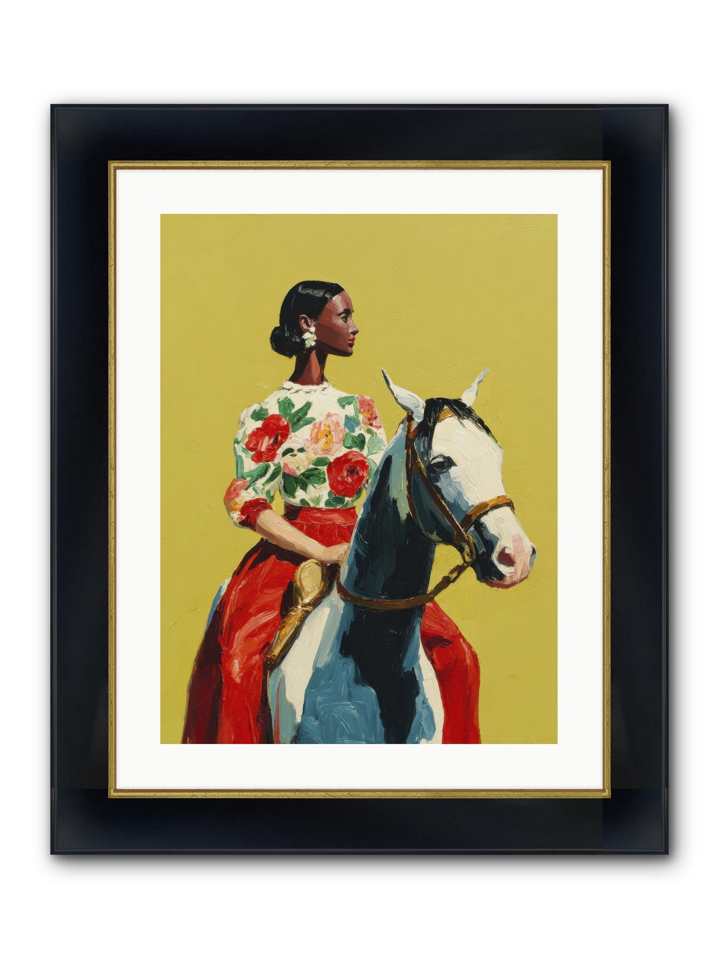 The Velvet Knowing Framed Print - Wide Black w/Gold 18x24
