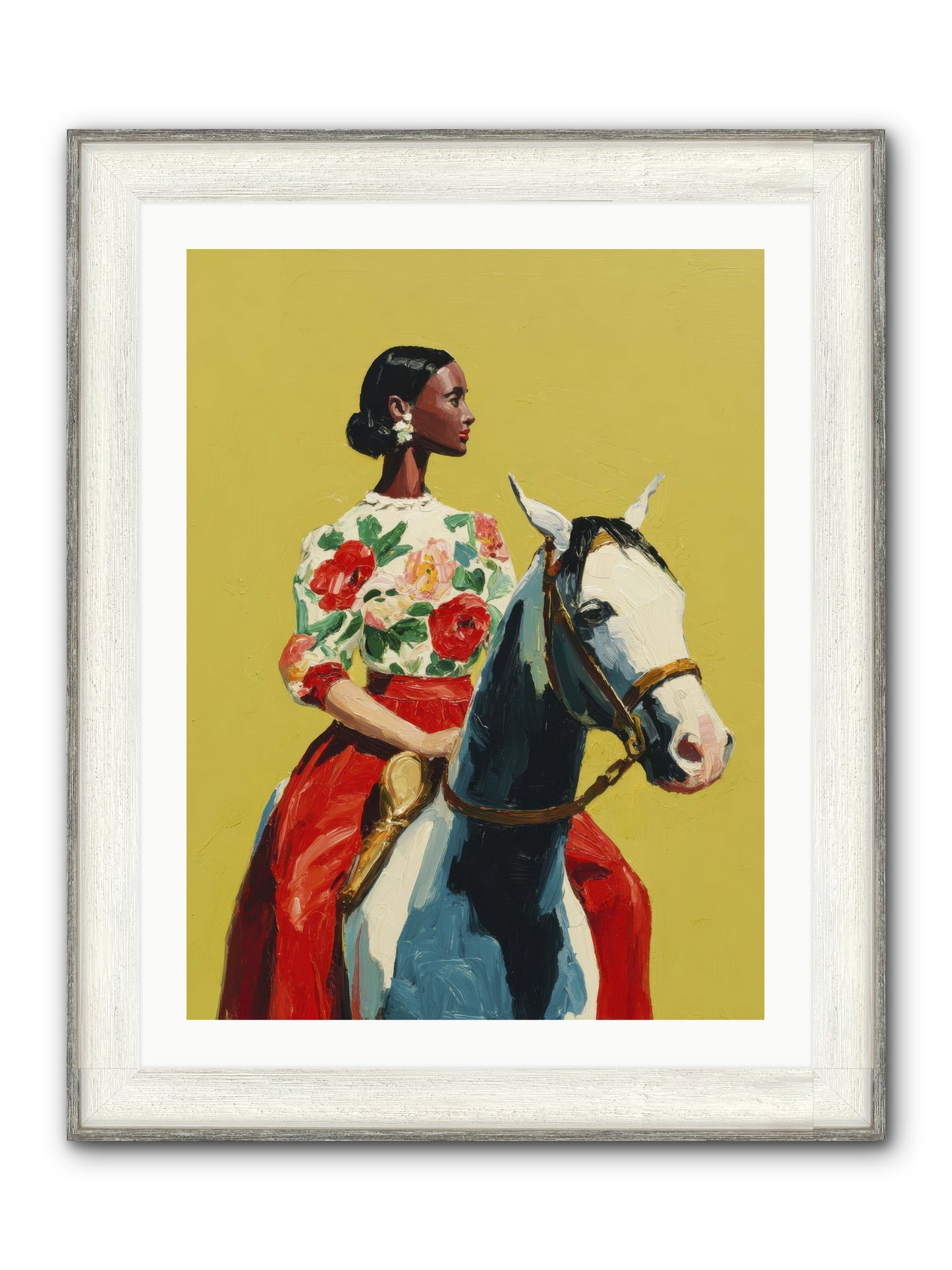 The Velvet Knowing Framed Print - Driftwood White 24x32