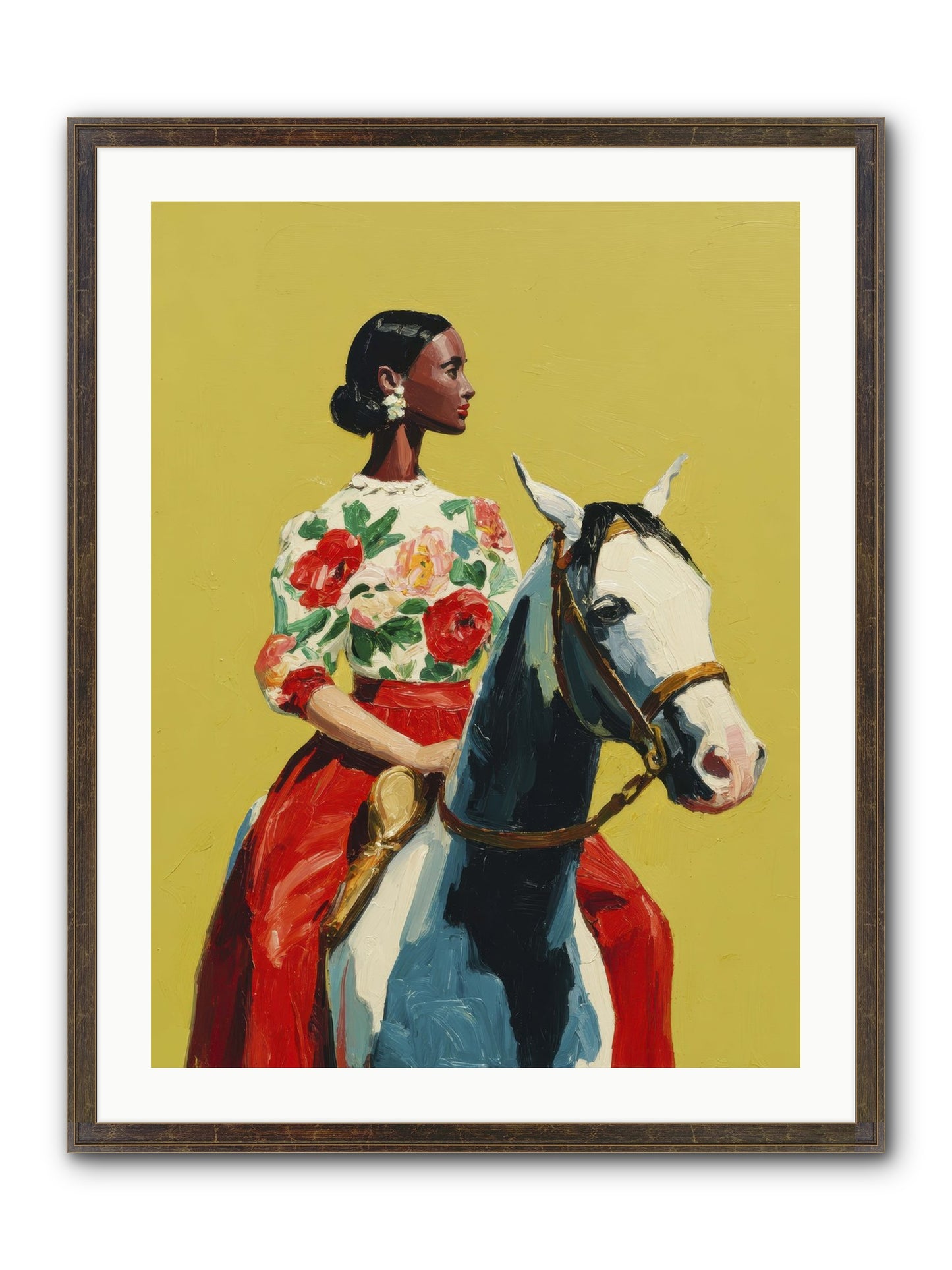 The Velvet Knowing Framed Print - Slimwoods Black/Gold 24x32