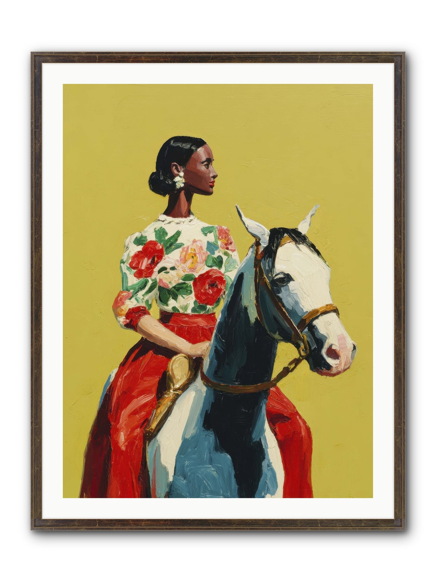 The Velvet Knowing Framed Print - Slimwoods Black/Gold 30x40