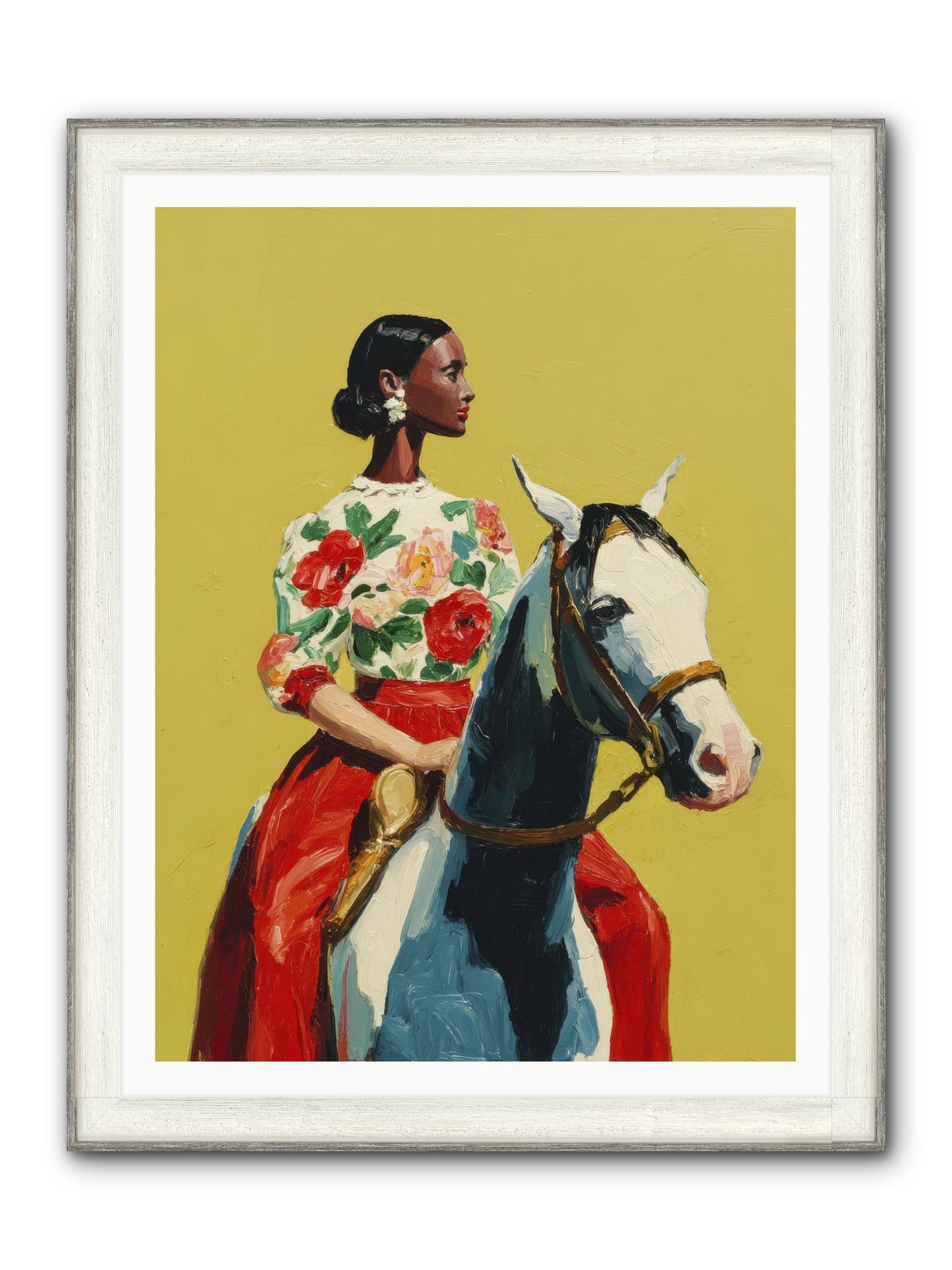 The Velvet Knowing Framed Print - Driftwood White 36x48