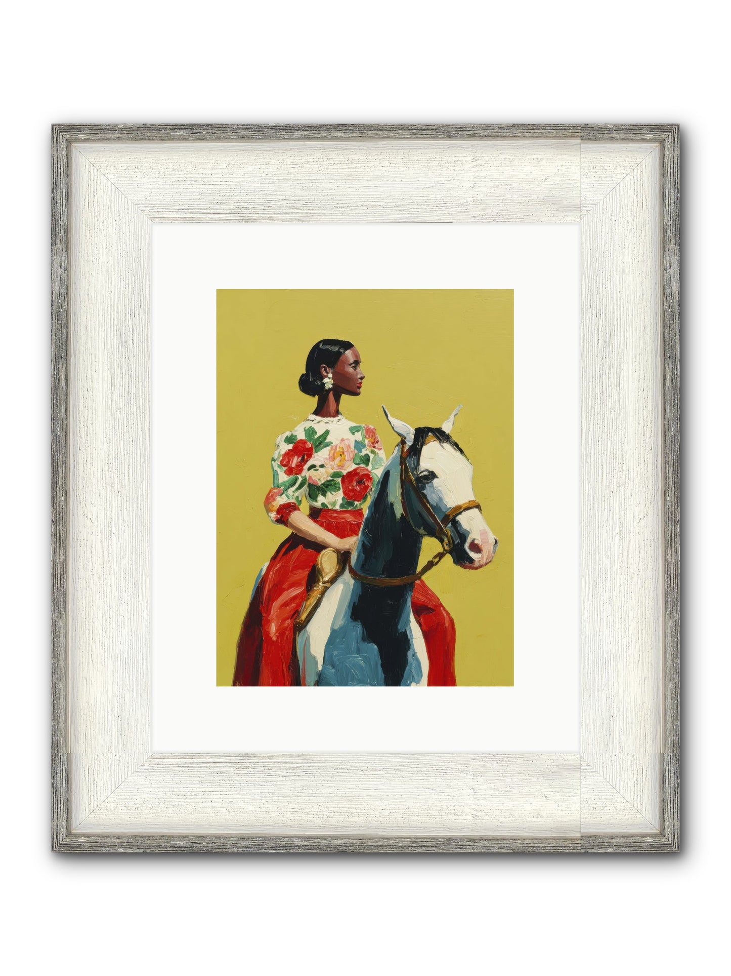 The Velvet Knowing Framed Print - Driftwood White 9x12