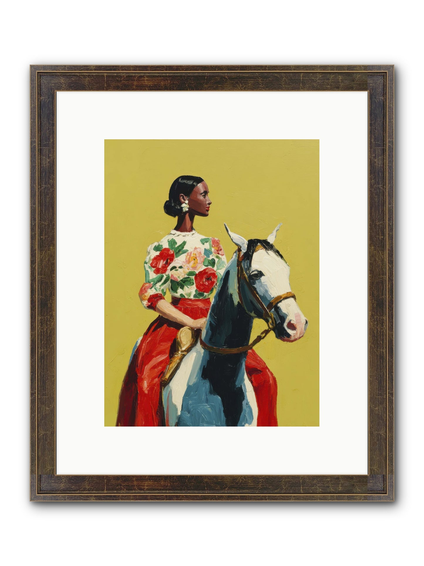 The Velvet Knowing Framed Print - Slimwoods Black/Gold 9x12
