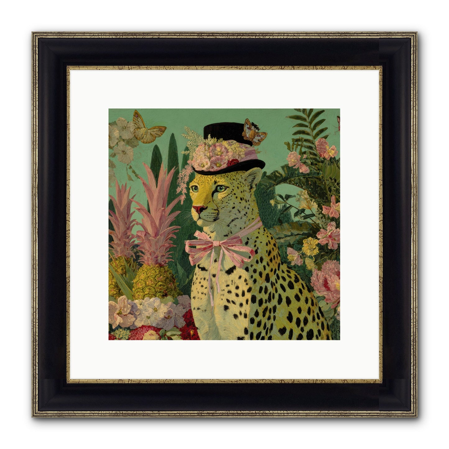 The Velvet Ledger Framed Print - Black & Gold 12x12