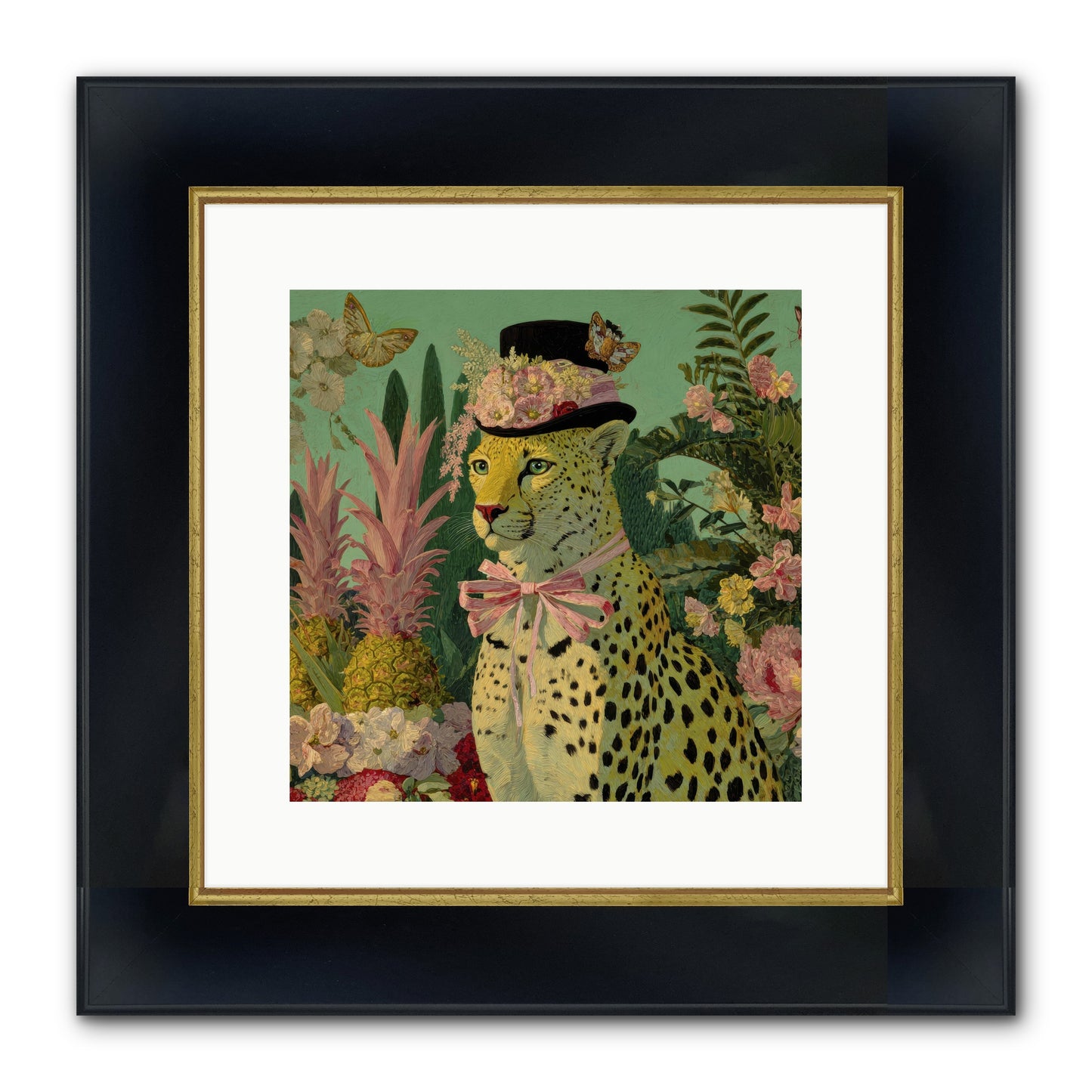 The Velvet Ledger Framed Print - Wide Black w/Gold 12x12