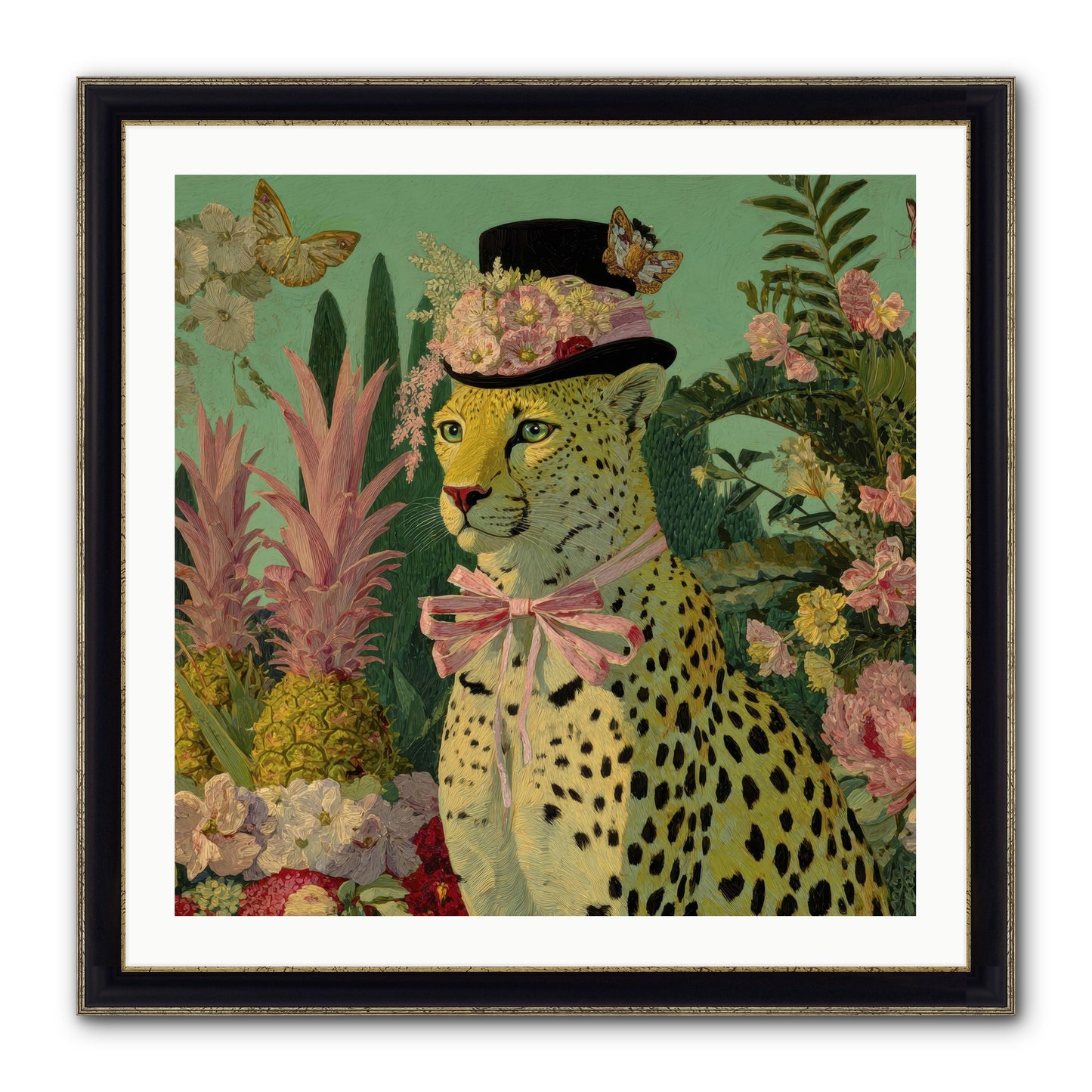 The Velvet Ledger Framed Print - Black & Gold 30x30