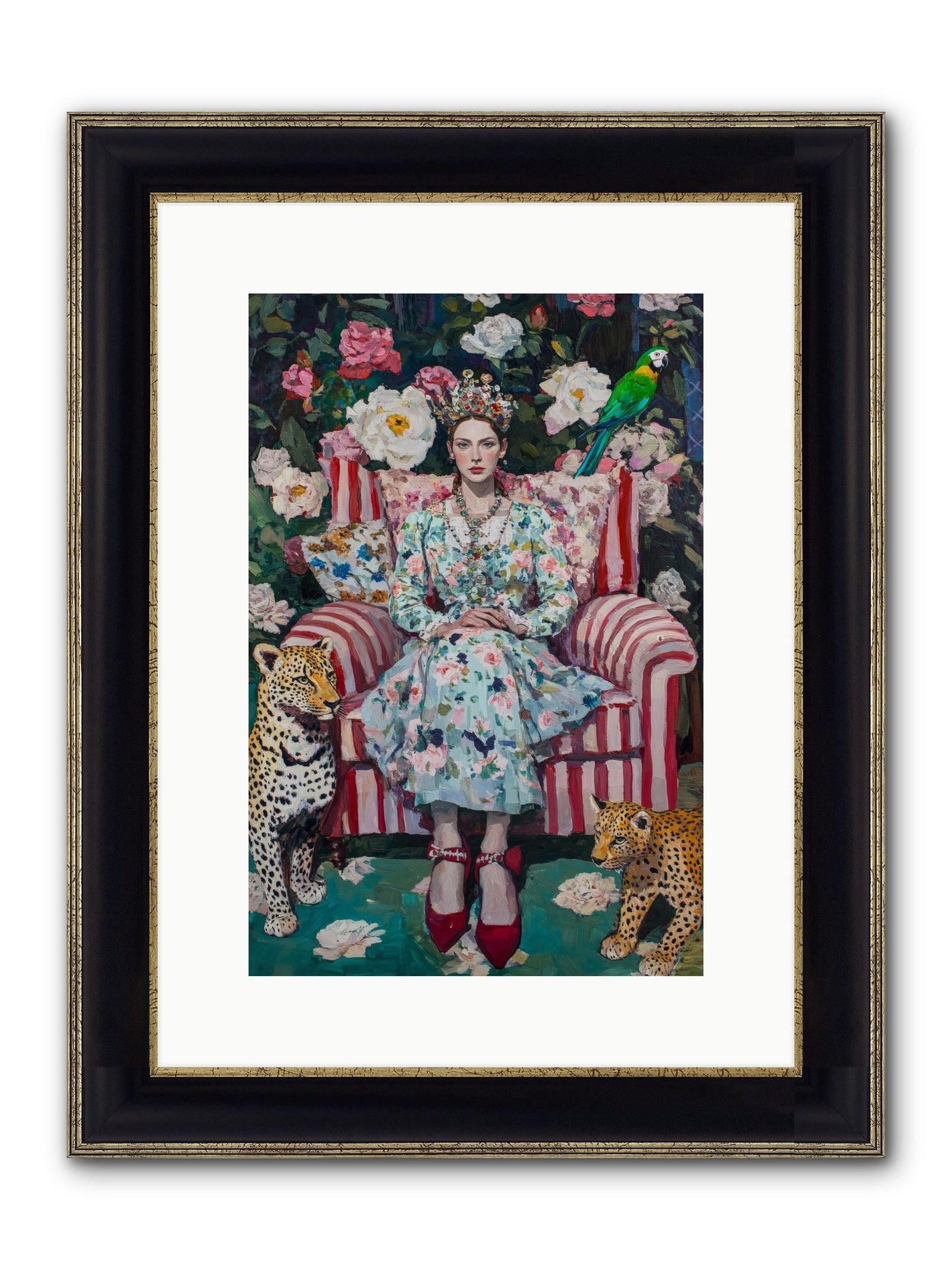 The Velvet Light Framed Print - Black & Gold 10x15