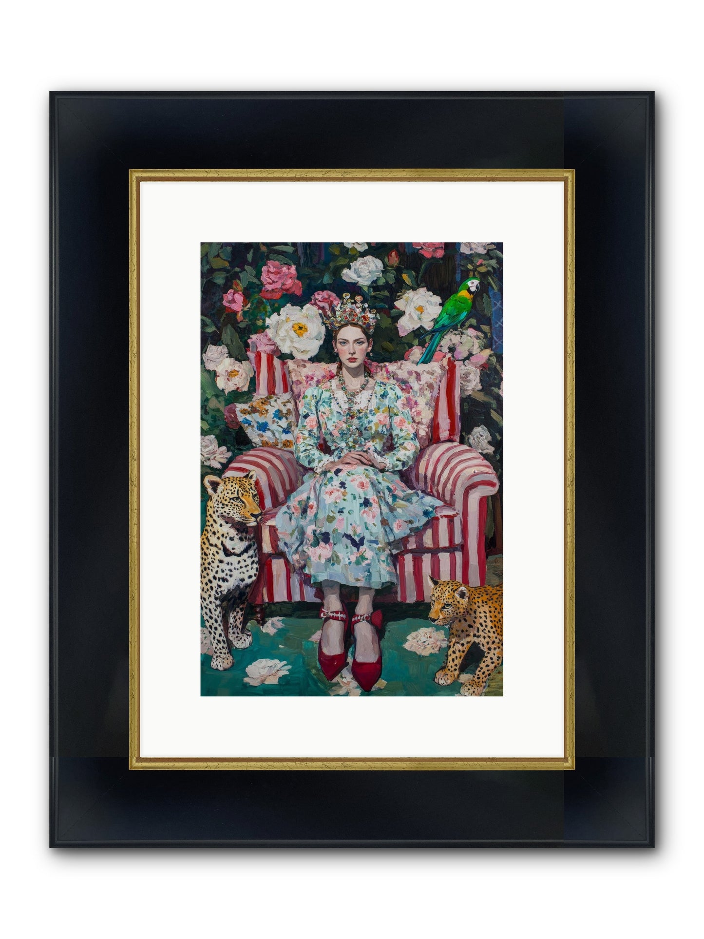 The Velvet Light Framed Print - Wide Black w/Gold 10x15