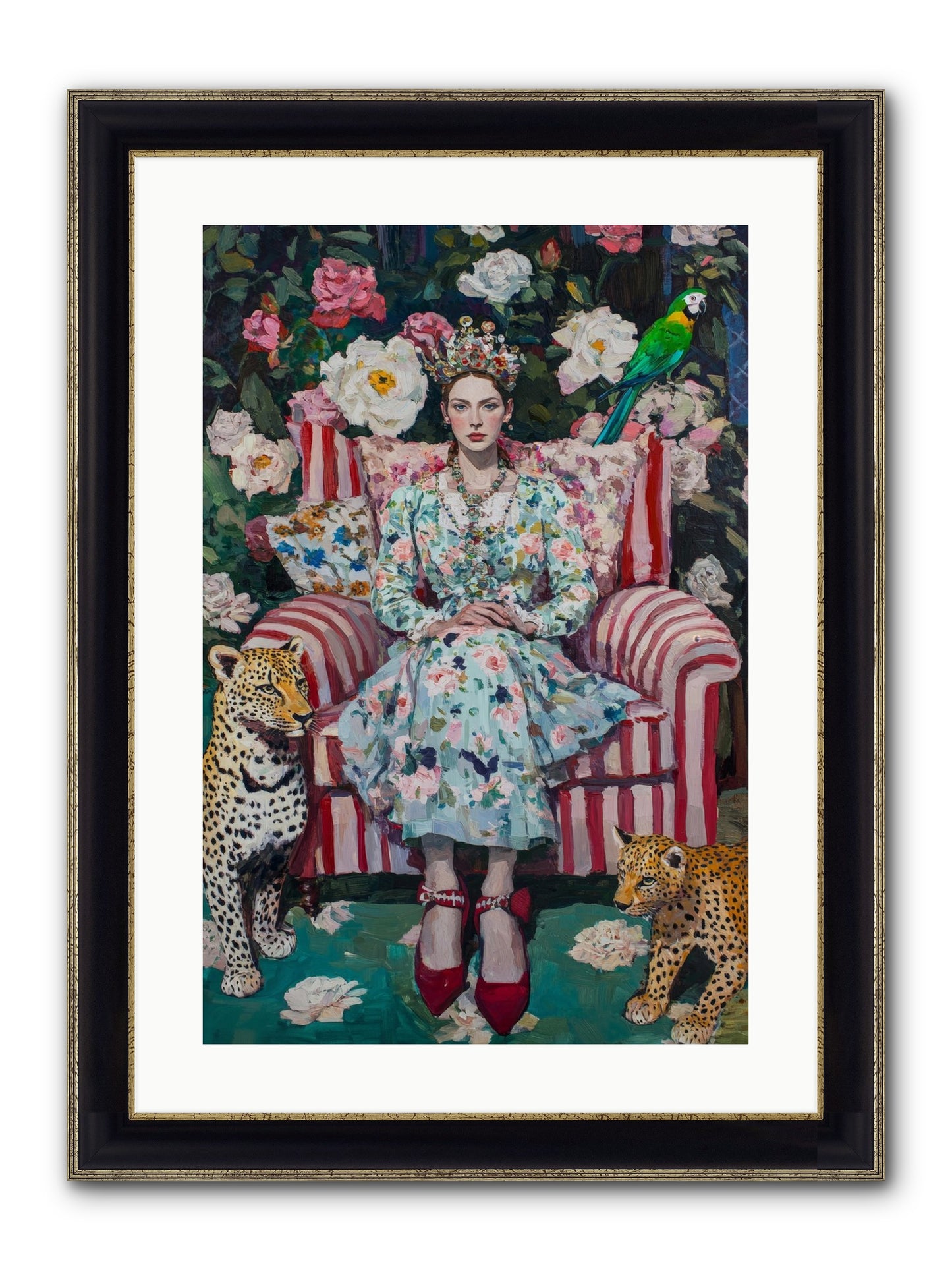 The Velvet Light Framed Print - Black & Gold 16x24