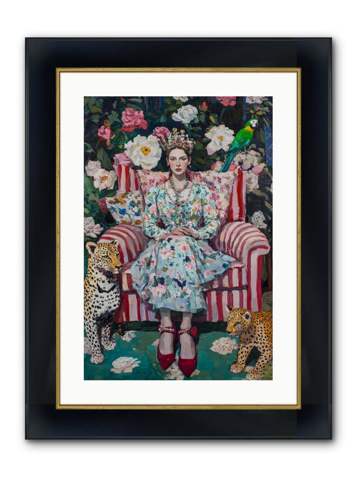 The Velvet Light Framed Print - Wide Black w/Gold 16x24