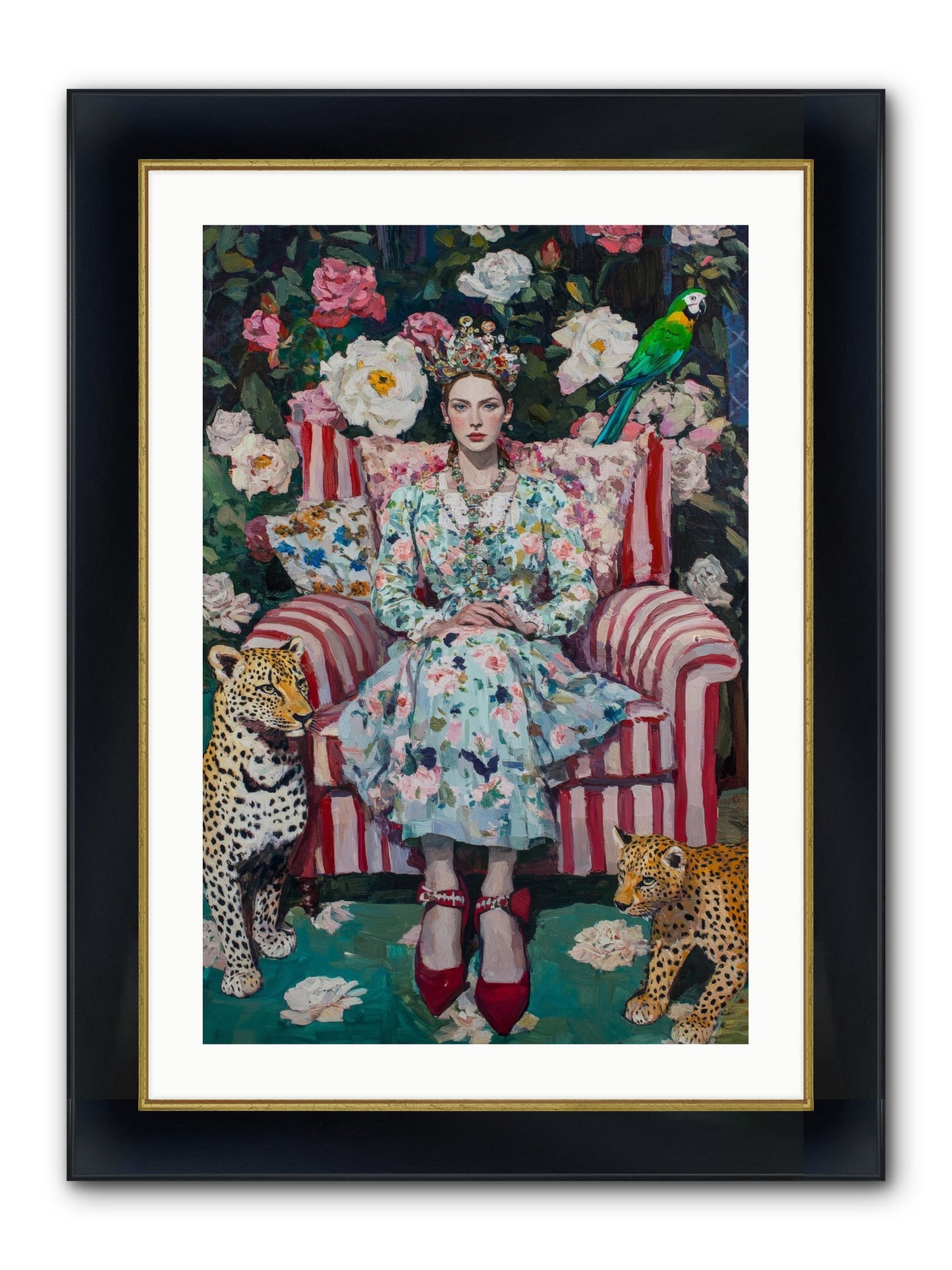 The Velvet Light Framed Print - Wide Black w/Gold 20x30