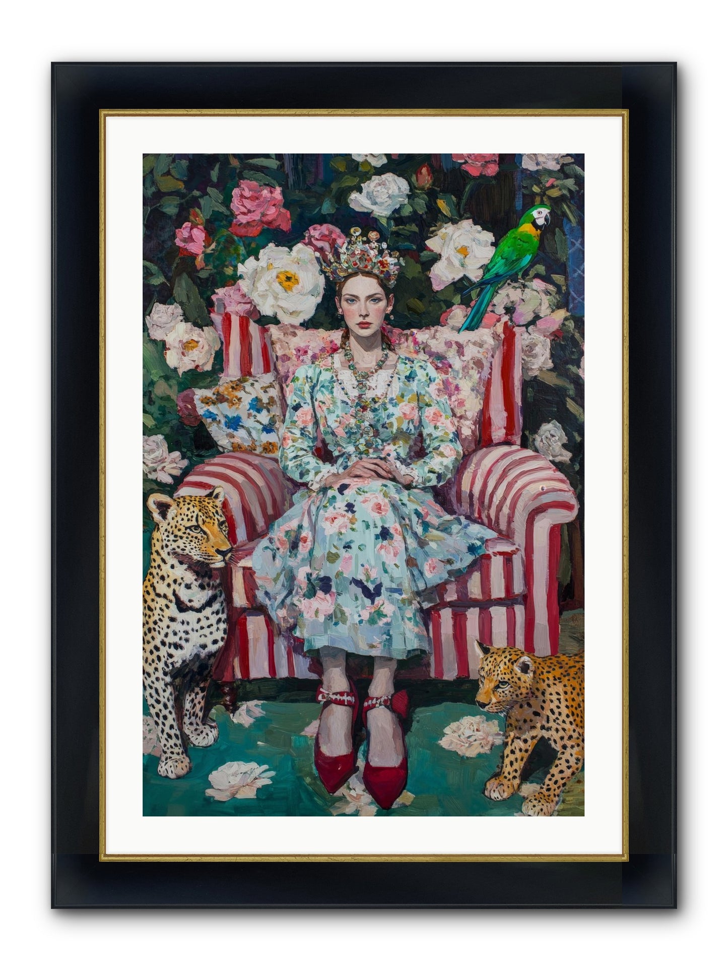 The Velvet Light Framed Print - Wide Black w/Gold 24x36