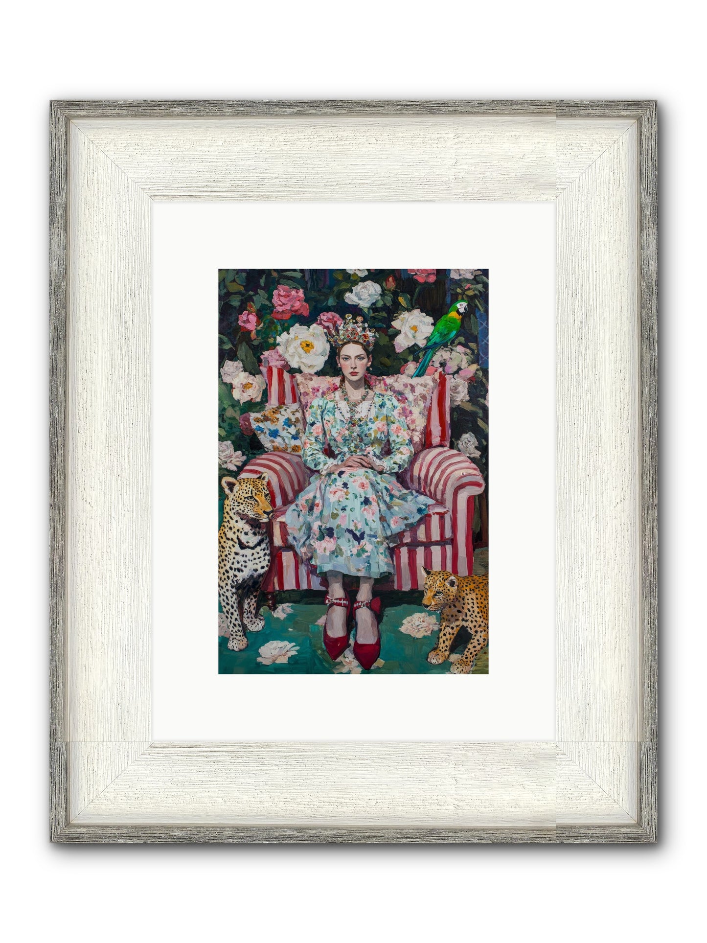 The Velvet Light Framed Print - Driftwood White 8x12