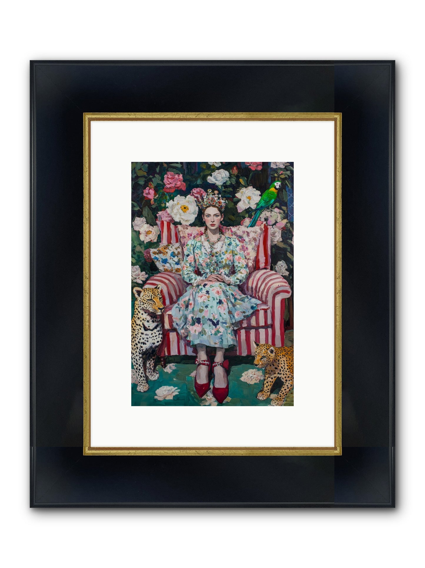 The Velvet Light Framed Print - Wide Black w/Gold 8x12
