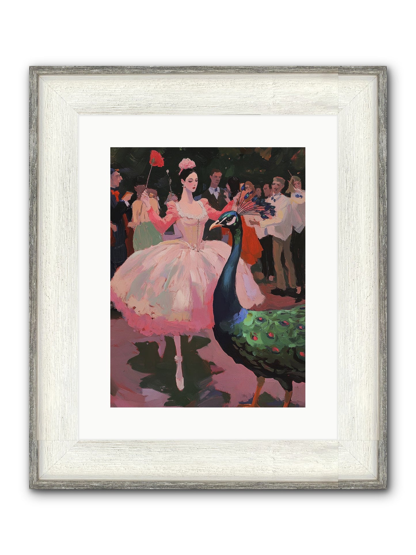 The Velvet Meridian Framed Print - Driftwood White 12x16