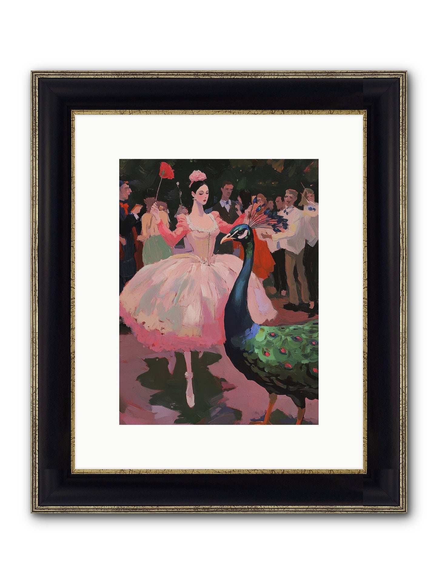 The Velvet Meridian Framed Print - Black & Gold 9x12