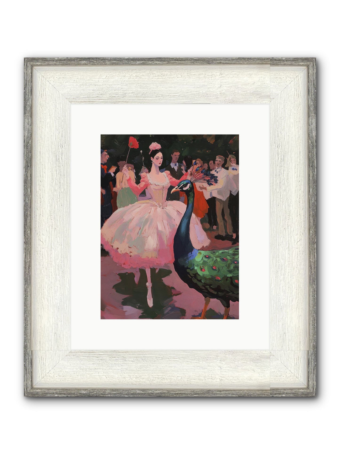 The Velvet Meridian Framed Print - Driftwood White 9x12