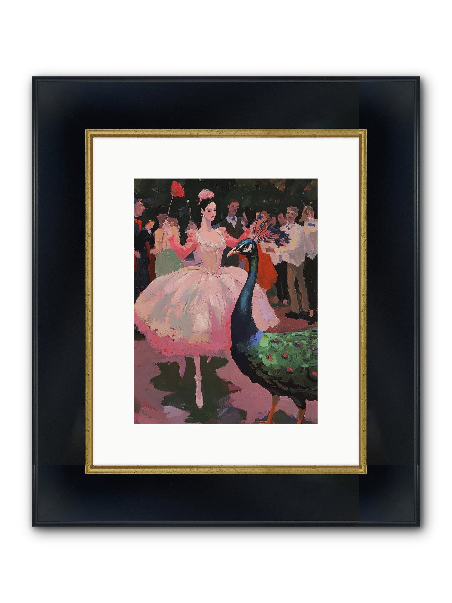 The Velvet Meridian Framed Print - Wide Black w/Gold 9x12