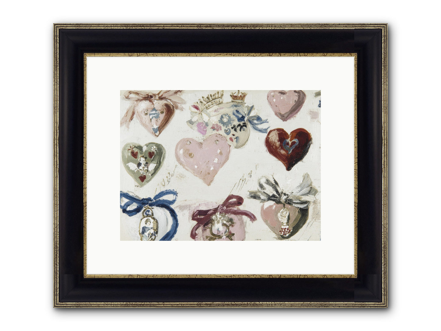 The Velvet Note Framed Print - Black & Gold 12x9