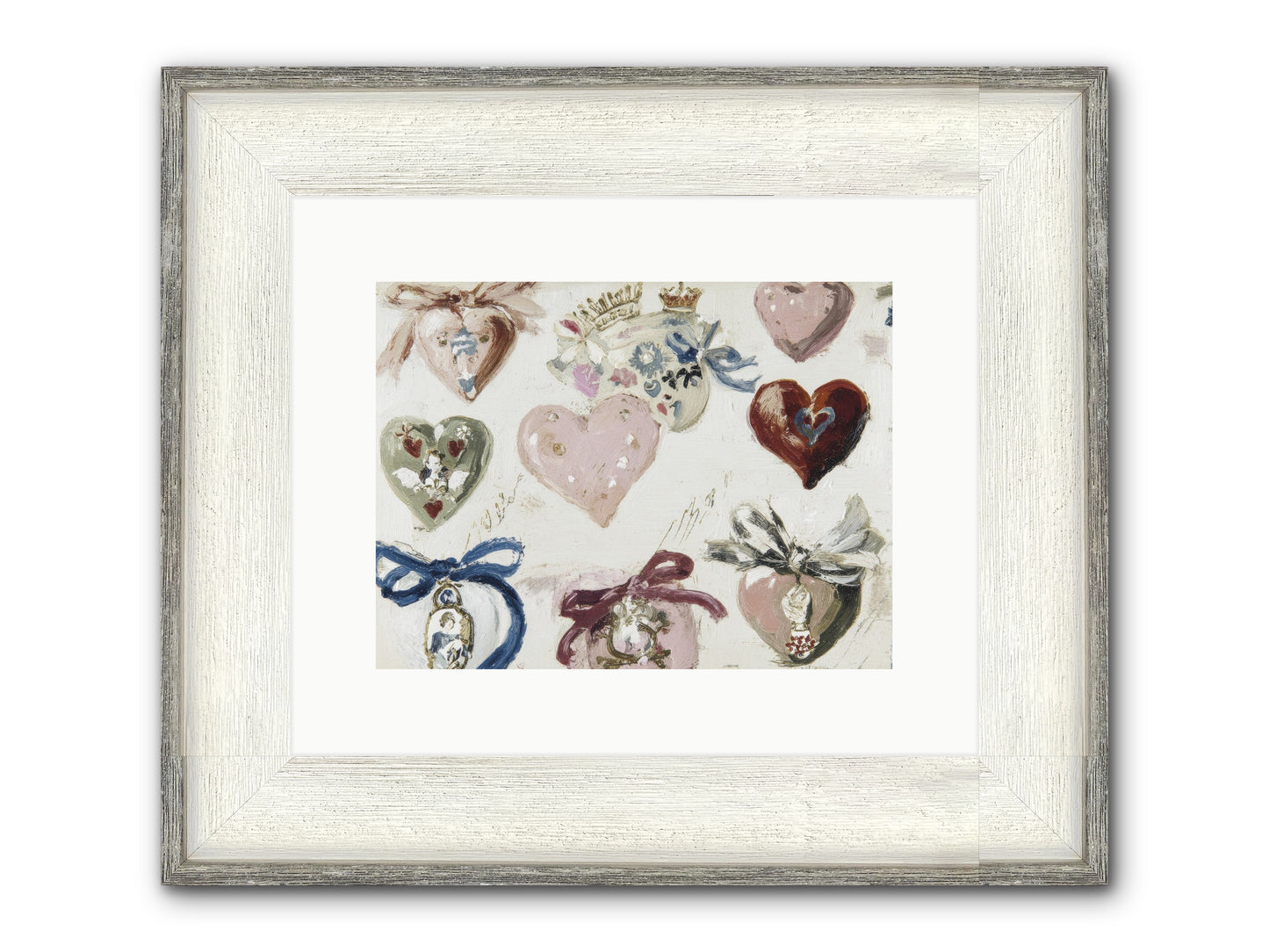 The Velvet Note Framed Print - Driftwood White 12x9
