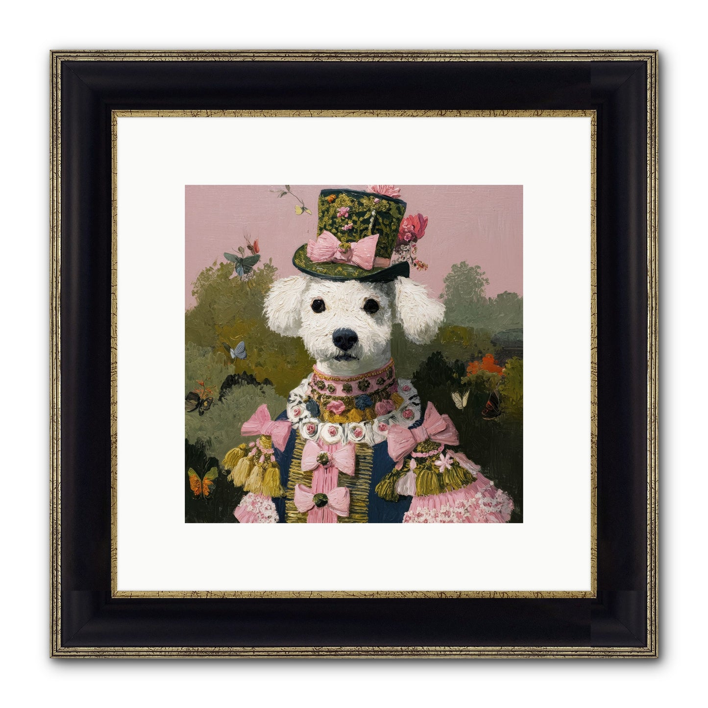 The Velvet Parlour Framed Print - Black & Gold 10x10
