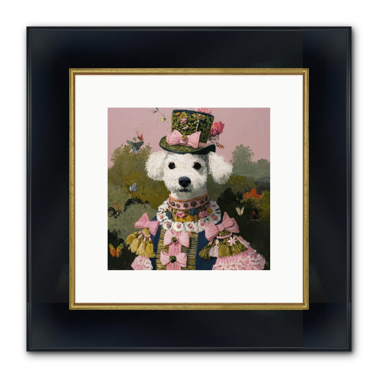 The Velvet Parlour Framed Print - Wide Black w/Gold 10x10