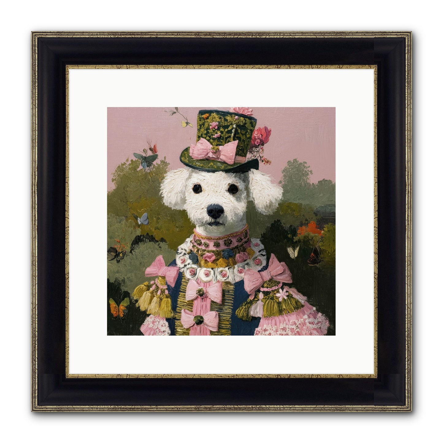 The Velvet Parlour Framed Print - Black & Gold 12x12