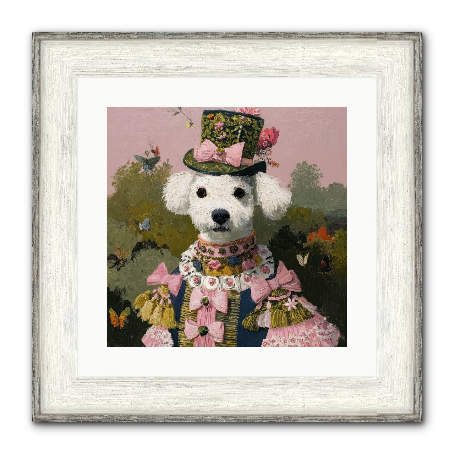 The Velvet Parlour Framed Print - Driftwood White 16x16