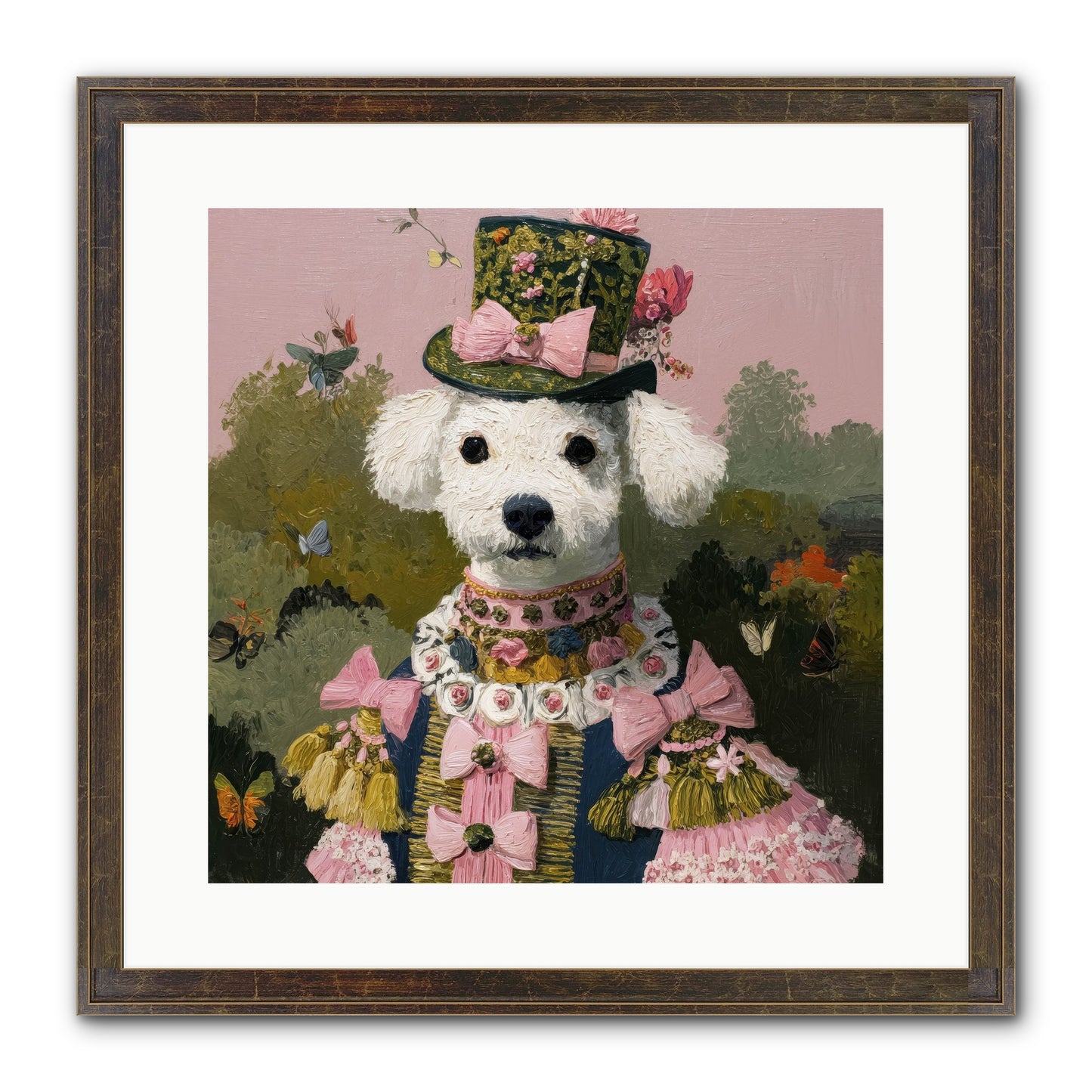 The Velvet Parlour Framed Print - Slimwoods Black/Gold 16x16