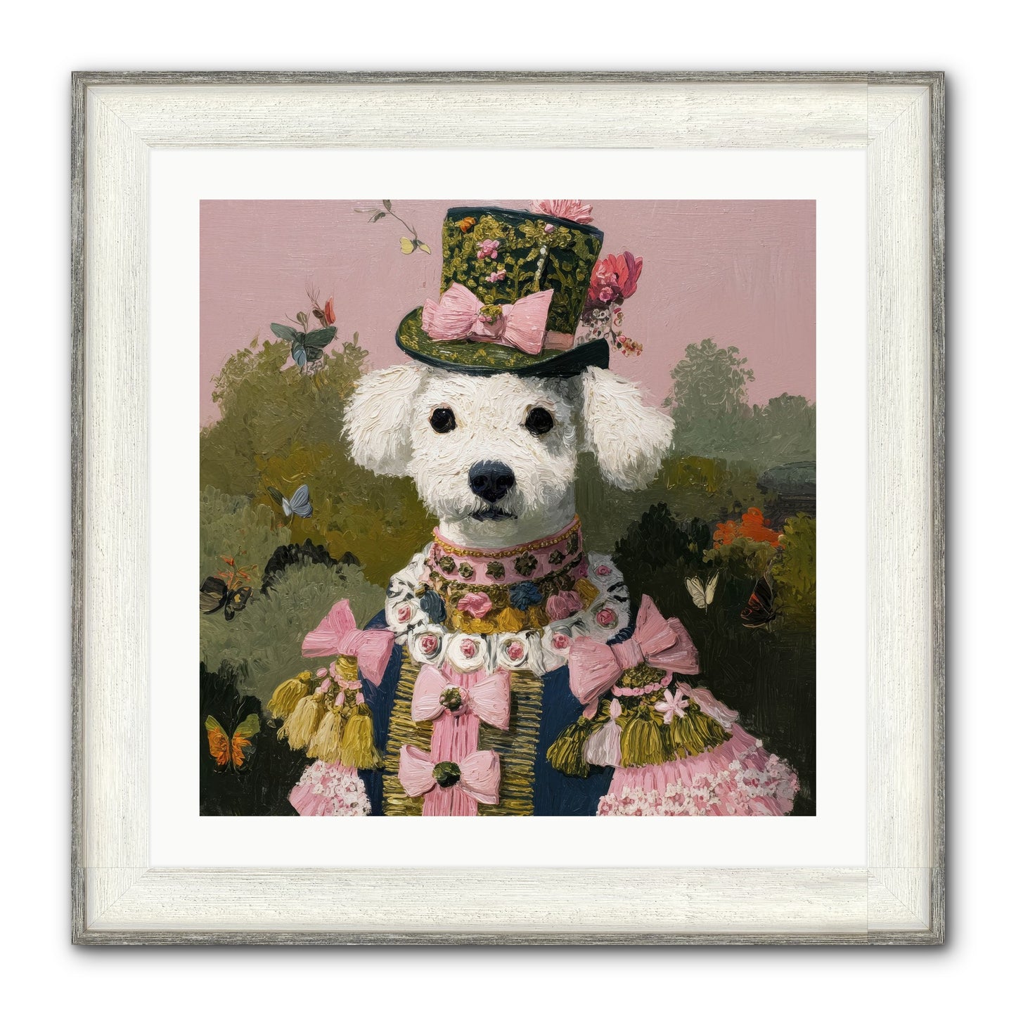 The Velvet Parlour Framed Print - Driftwood White 24x24