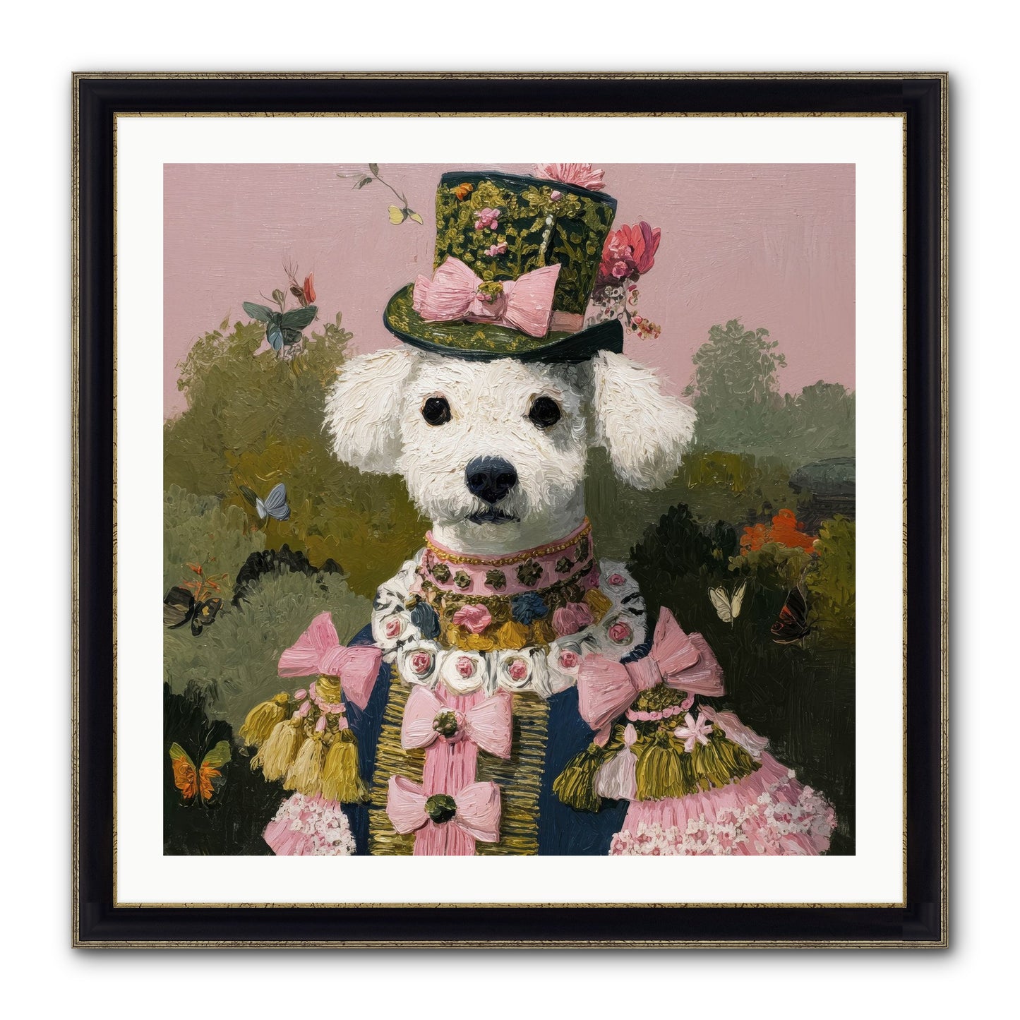 The Velvet Parlour Framed Print - Black & Gold 30x30