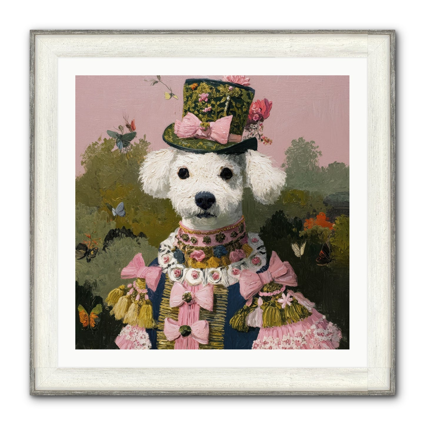 The Velvet Parlour Framed Print - Driftwood White 30x30