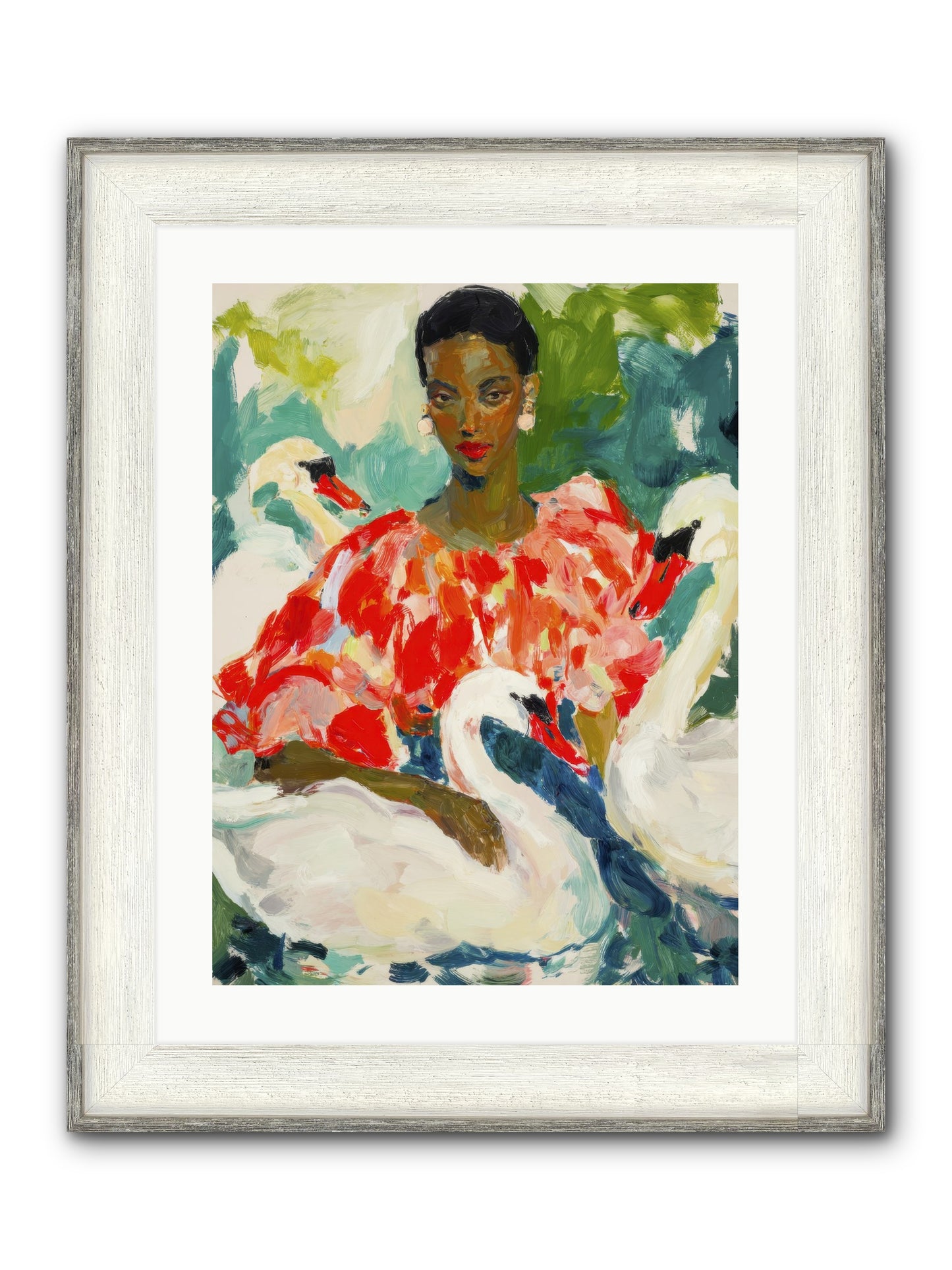 The Velvet Quill Framed Print - Driftwood White 18x24