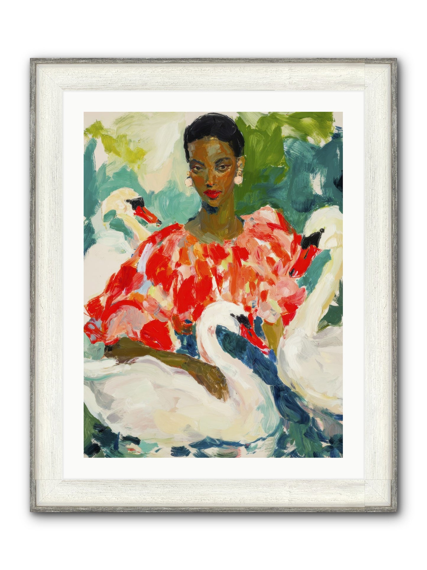 The Velvet Quill Framed Print - Driftwood White 24x32