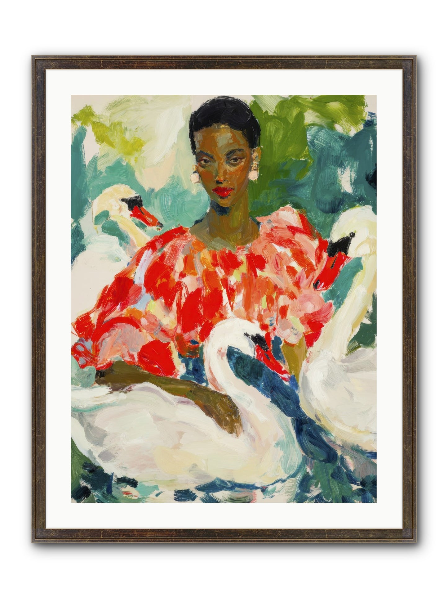 The Velvet Quill Framed Print - Slimwoods Black/Gold 24x32