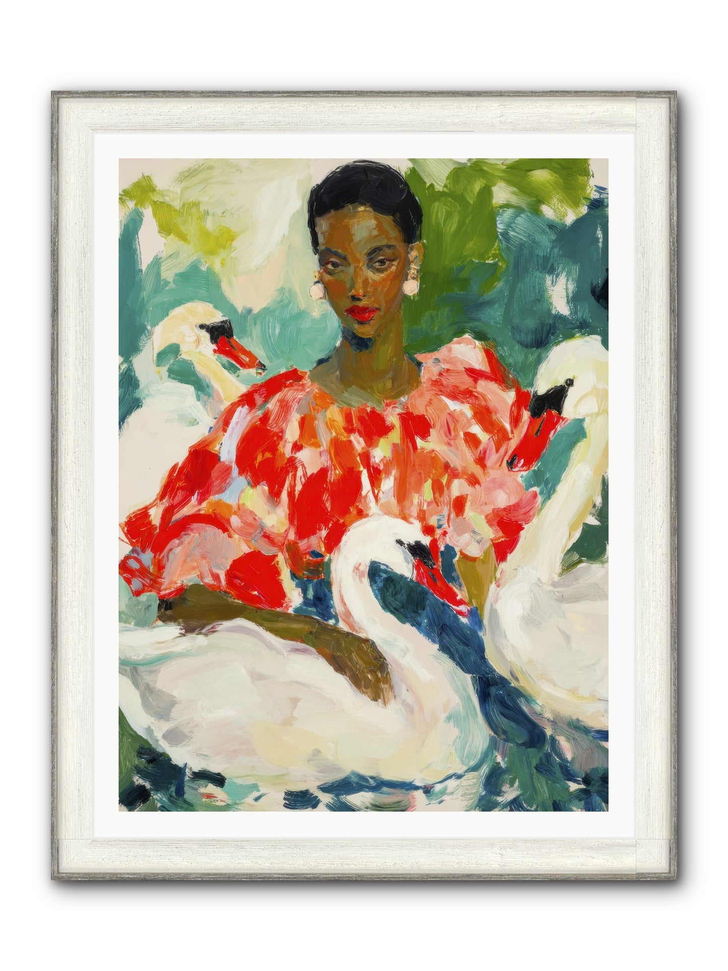 The Velvet Quill Framed Print - Driftwood White 36x48