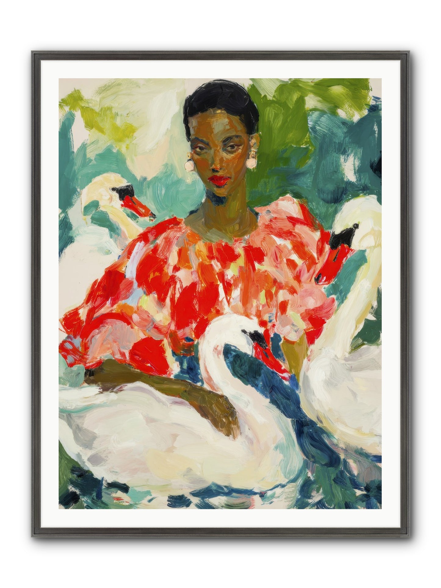 The Velvet Quill Framed Print - Slimwoods Black/Silver 36x48