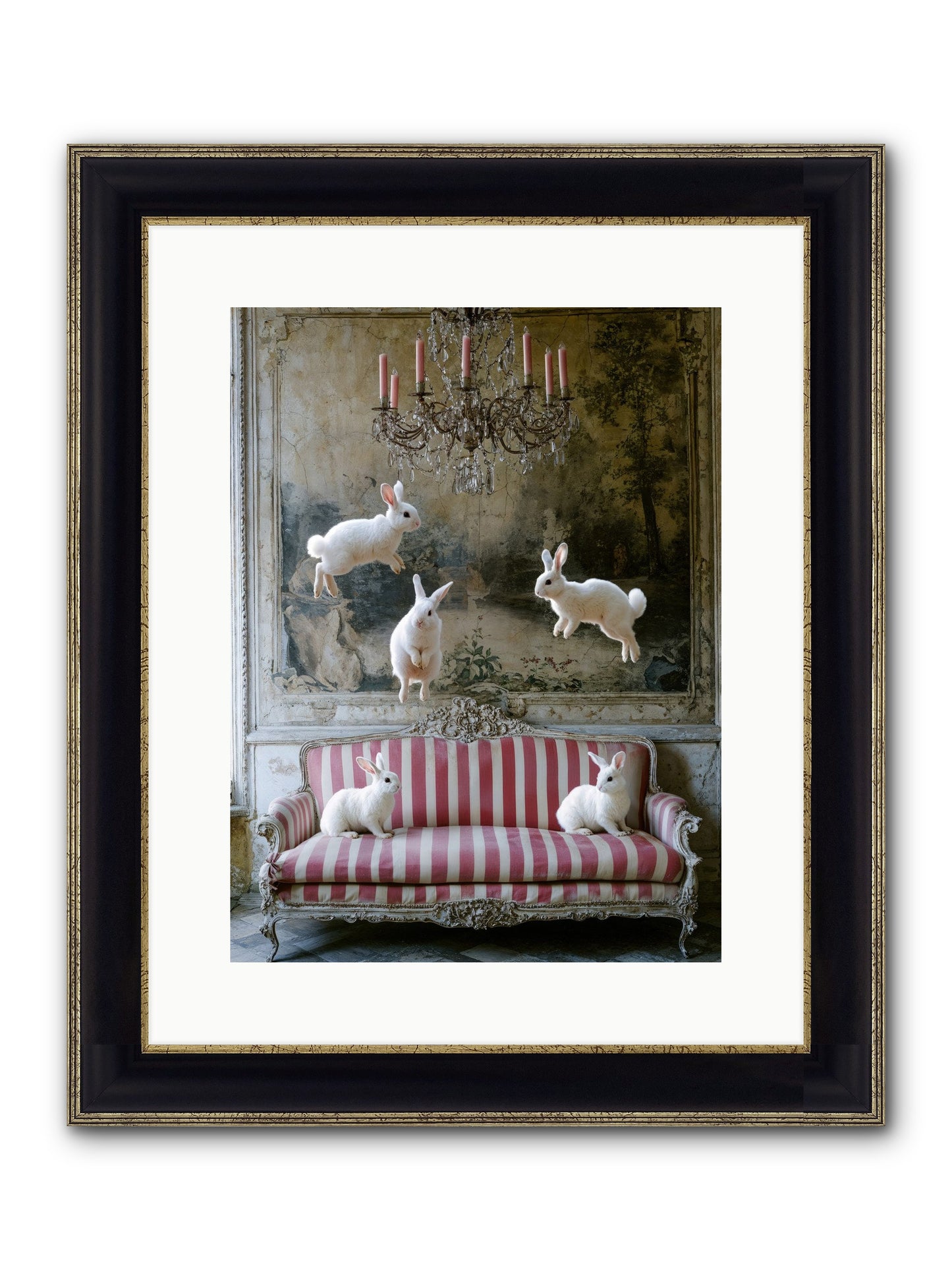 The Velvet Revolution Framed Print - Black & Gold 12x16