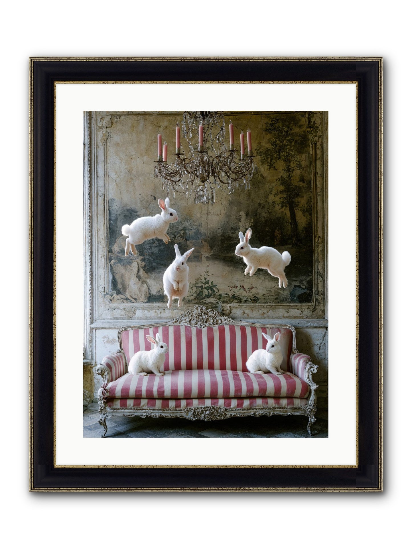 The Velvet Revolution Framed Print - Black & Gold 18x24