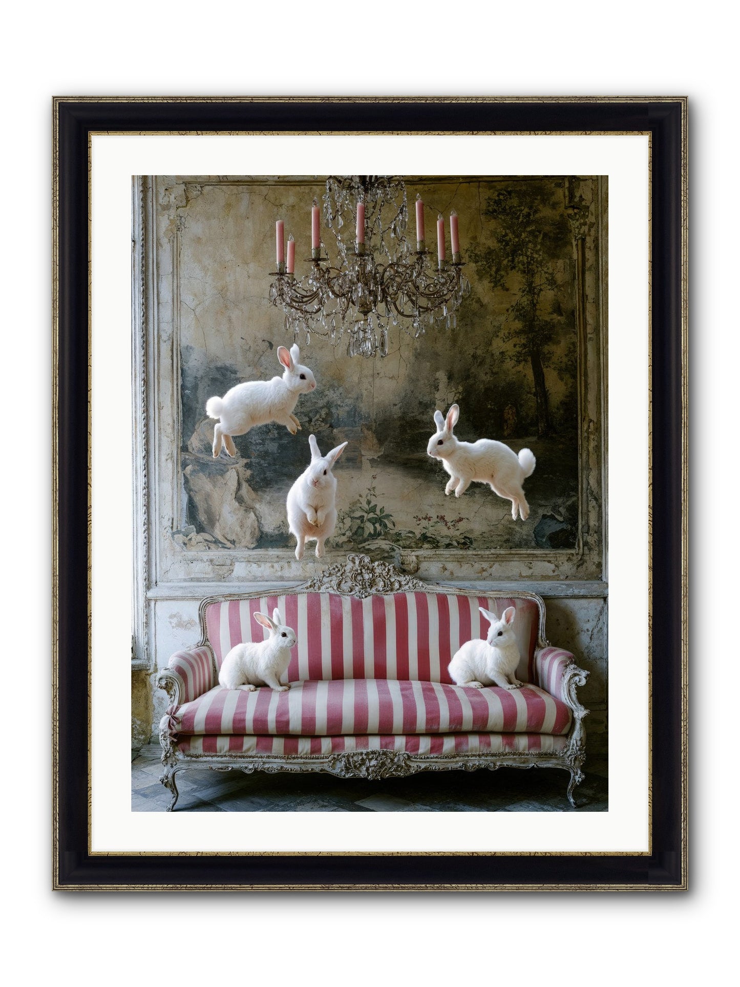 The Velvet Revolution Framed Print - Black & Gold 24x32