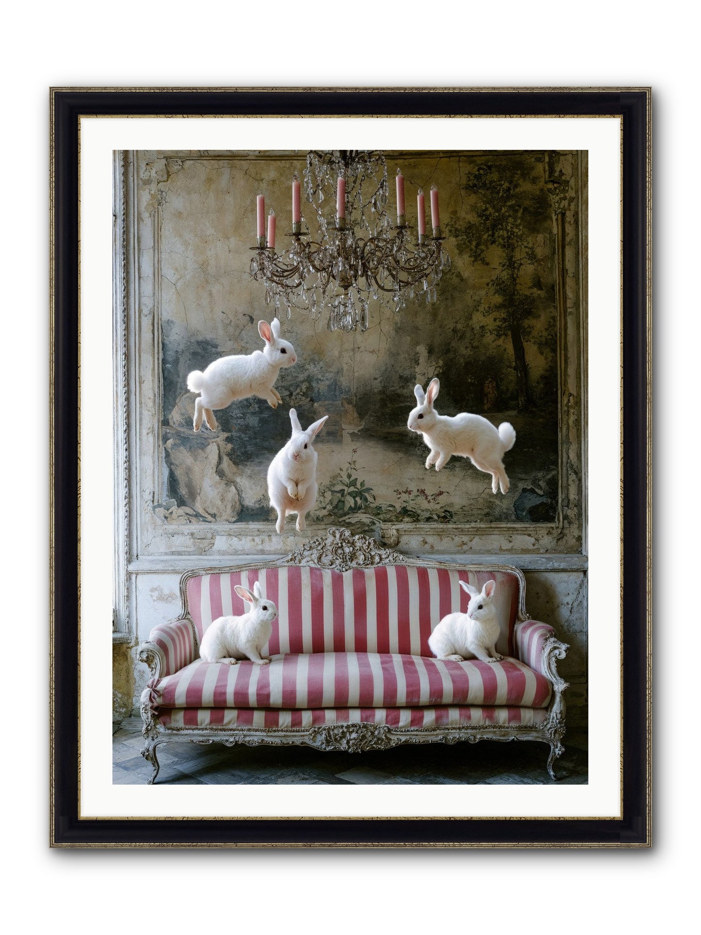 The Velvet Revolution Framed Print - Black & Gold 30x40