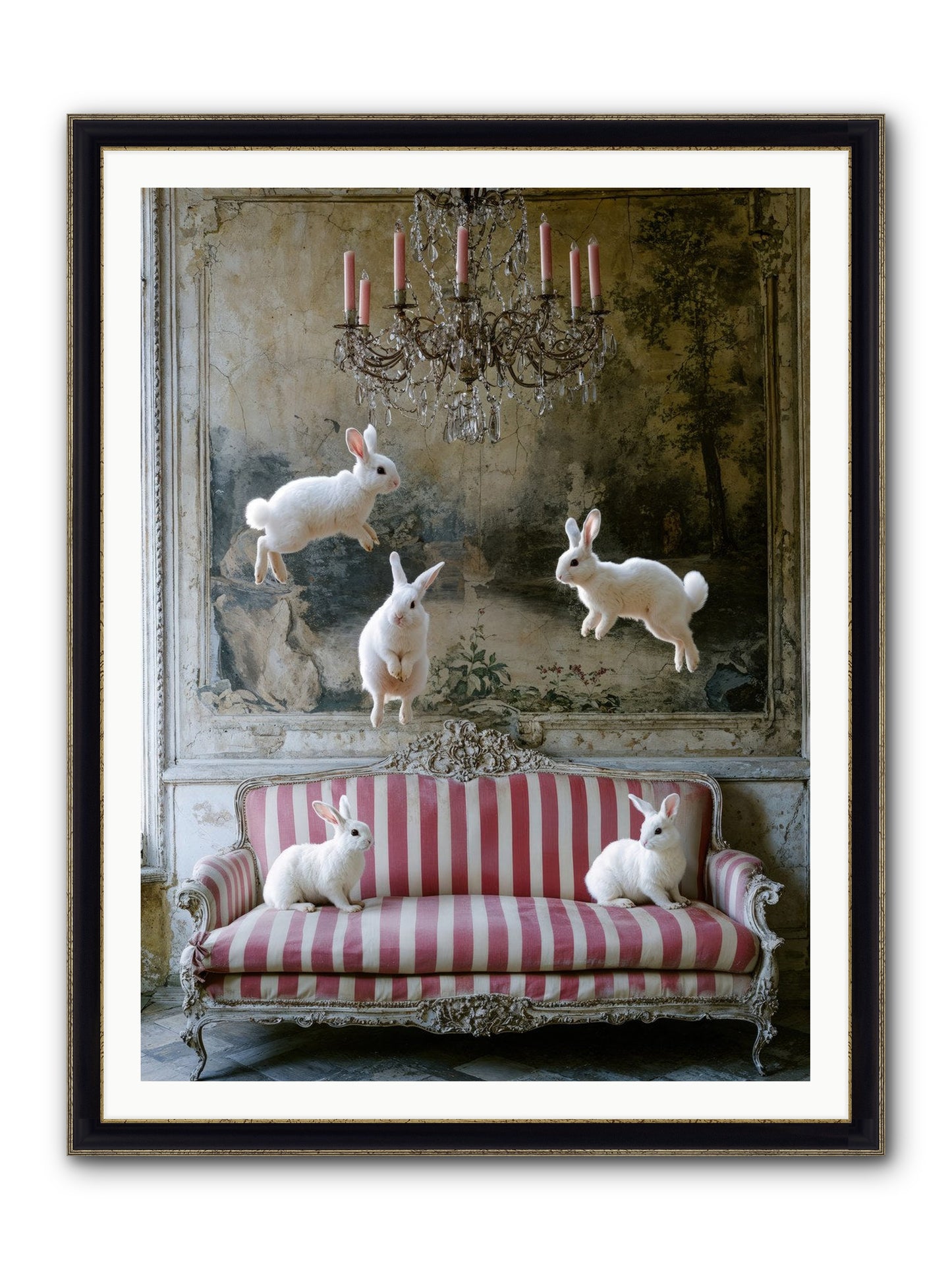 The Velvet Revolution Framed Print - Black & Gold 36x48