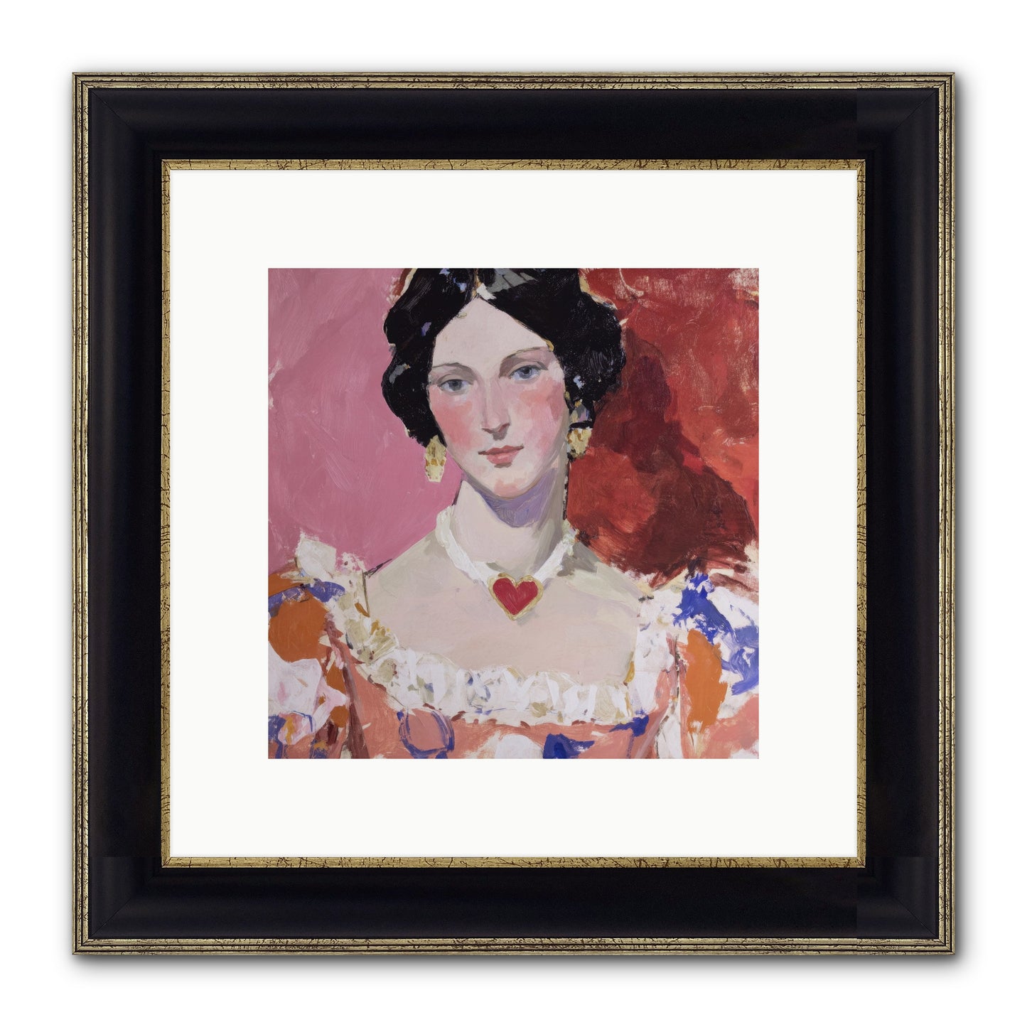 The Velvet Ribbon Society Framed Print - Black & Gold 10x10
