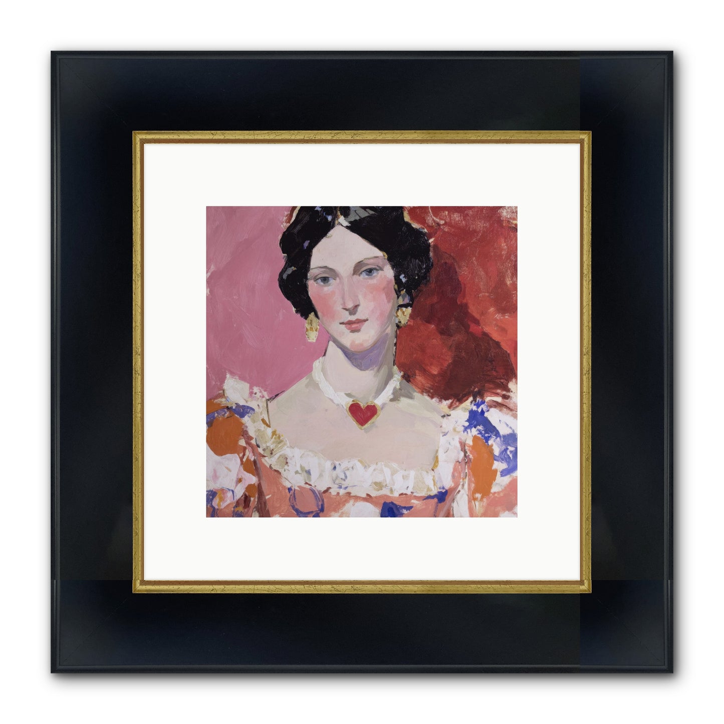 The Velvet Ribbon Society Framed Print - Wide Black w/Gold 10x10